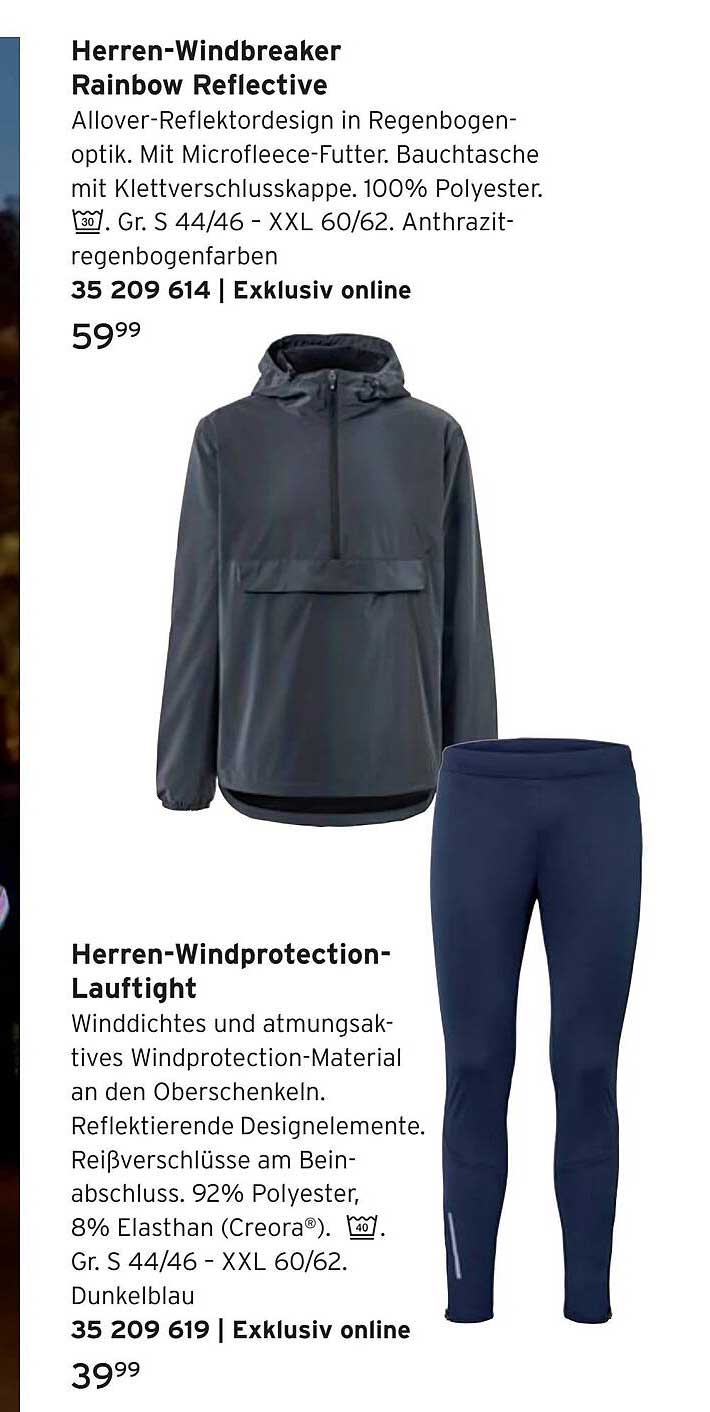 Herren-Windbreaker Rainbow Reflective und Herren-Windprotection-Lauftight