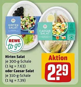 Hirten Salat oder Caesar Salat - Aktion im REWE Center!