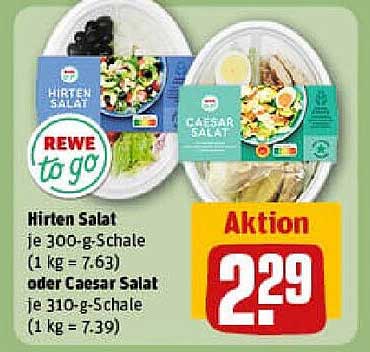 Hirten Salat oder Caesar Salat - nur für kurze Zeit erhältlich!