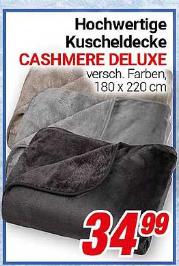 Hochwertige Kuscheldecke CASHMERE DELUXE - verschiedene Farben, 180 x 220 cm
