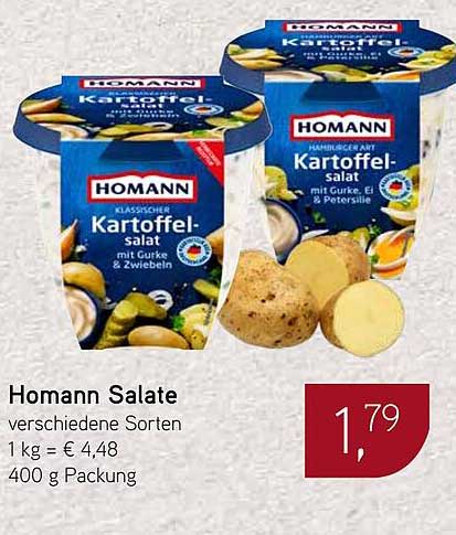 Homann Kartoffelsalat - Klassische und Hamburger Art - Verschiedene Sorten