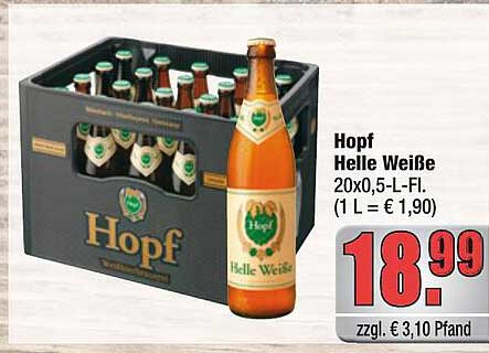 Hopf Helle Weiße 20x0,5-Liter-Flasche