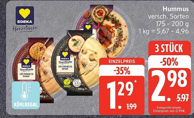Hummus verschiedene Sorten 175 - 200 g