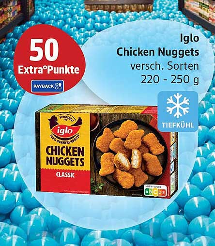 Iglo Chicken Nuggets verschieden Sorten 220 - 250 g