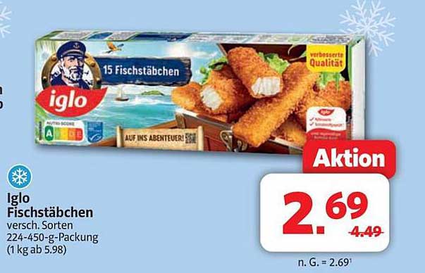 Iglo Fischstäbchen versch. Sorten 224-450-g-Packung