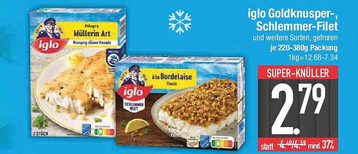 iglo Goldknusper-, Schlemmer-Filet 2 Stück, gefroren