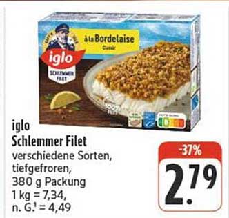 iglo Schlemmer Filet à la Bordelaise, verschiedene Sorten, tiefgefroren, 380 g