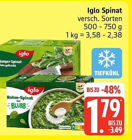 Iglo Spinat - Verschiedene Sorten 500 - 750 g