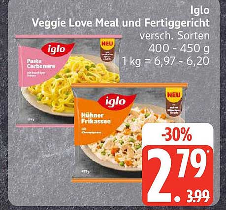 Iglo Veggie Love Meal und Fertiggericht, verschiedene Sorten