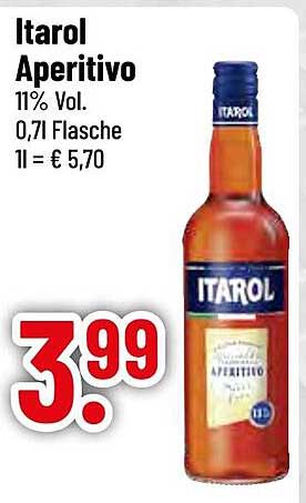 Itadol Aperitivo - 0,7 l Flasche zum Sonderpreis