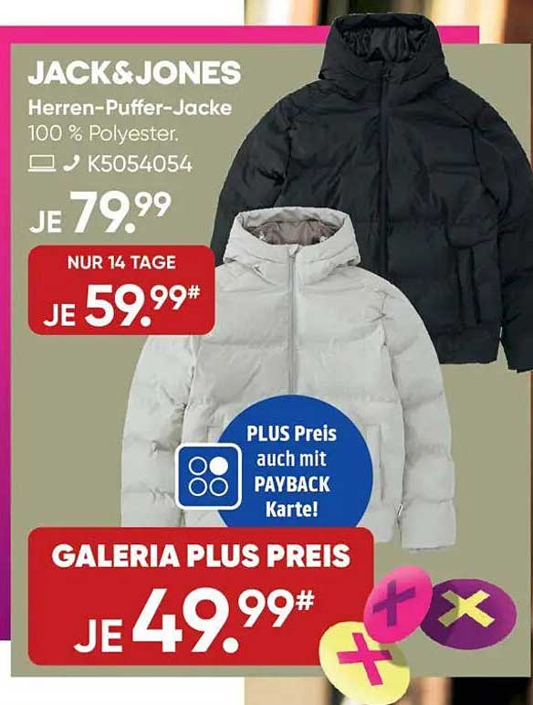 Jack & Jones Herren-Puffer-Jacke