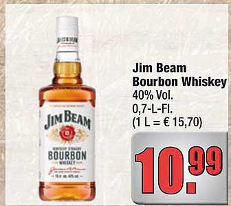 Jim Beam Bourbon Whiskey 0,7 L - 40% Vol.