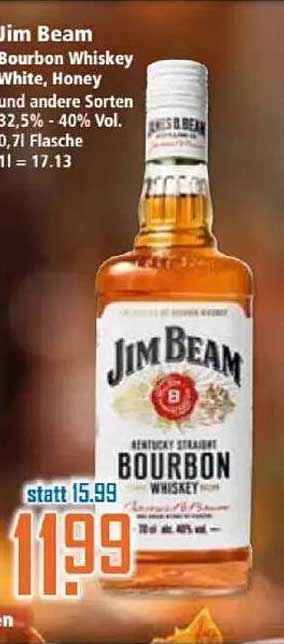 Jim Beam Bourbon Whiskey 0,7l (verschiedene Sorten)