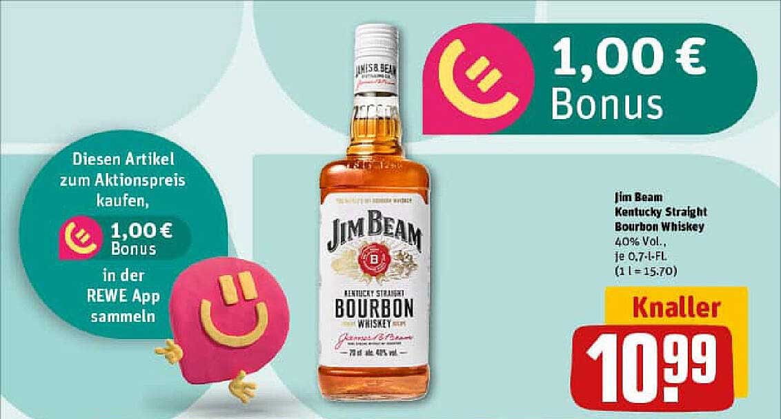 Jim Beam Kentucky Straight Bourbon Whiskey 0,7l
