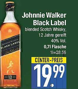 Johnnie Walker Black Label Scotch Whisky 0,7l