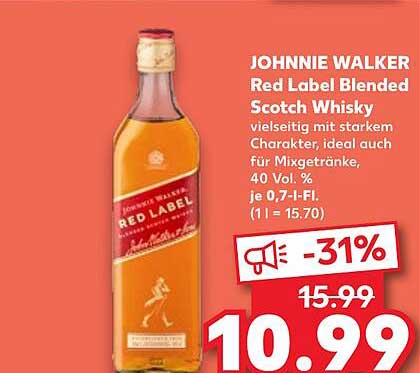 JOHNNIE WALKER Red Label Blended Scotch Whisky