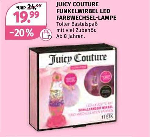JUICY COUTURE FUNKELWIRBEL LED FARBCHEWÄCHSEL-LAMPE