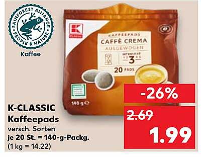 K-CLASSIC Kaffeepads - Caffè Crema