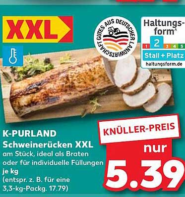 K-PURLAND Schweinerücken XXL