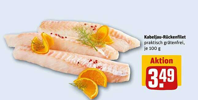 Kabeljau-Rückenfilet praktisch grätenfrei, je 100 g