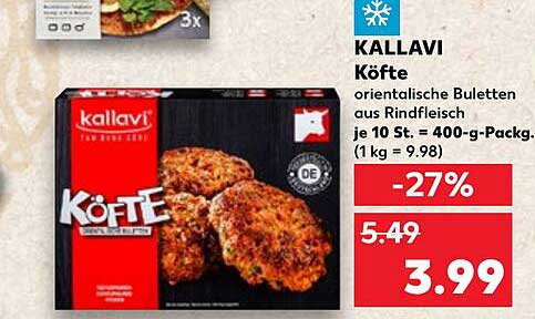 KALLAVI Köfte orientalische Buletten aus Rindfleisch