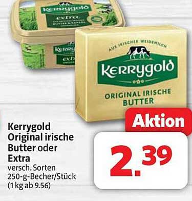 Kerrygold Original irische Butter oder Extra 250-g-Becher
