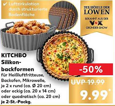 KITCHBO Silikon-Backformen – 50% Rabatt auf das 2-Stück-Pack