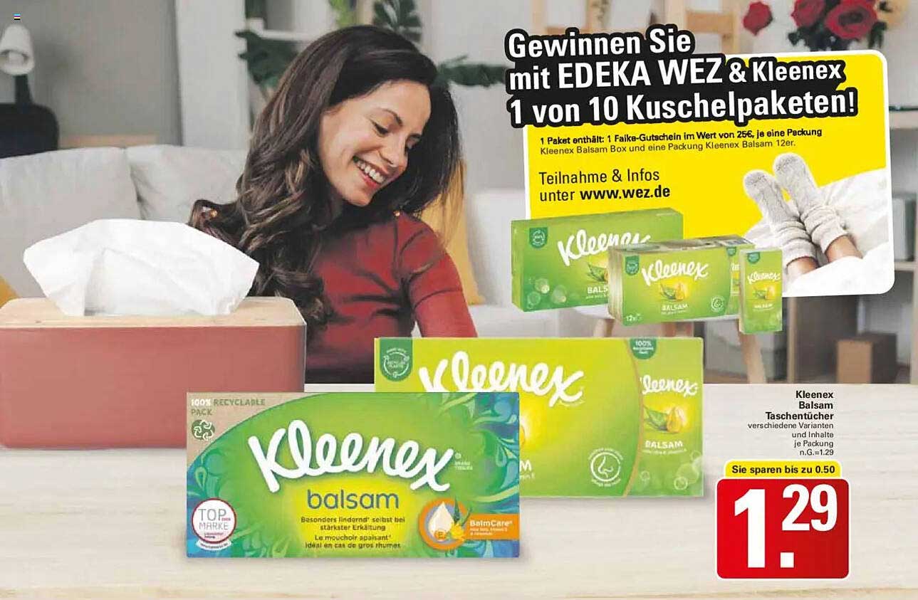 Kleenex Balsam Taschentücher