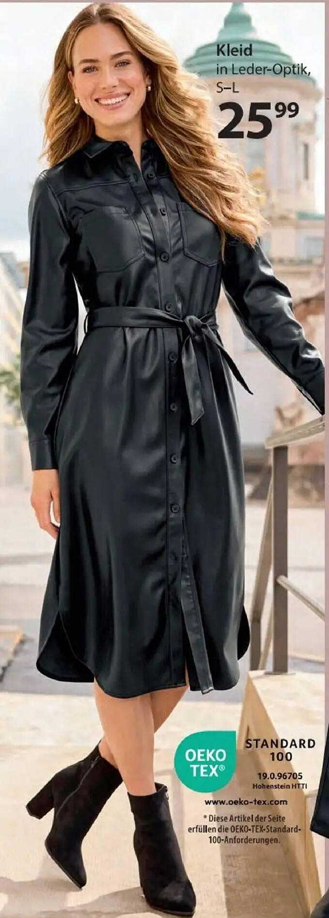 Kleid in Leder-Optik, S-L