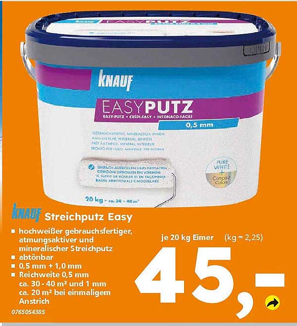 Knauf Streichputz Easy 20 kg Eimer