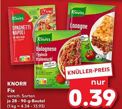 KNORR Fix – verschiedene Sorten
