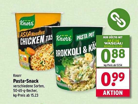 Knorr Pasta-Snack - Verschiedene Sorten