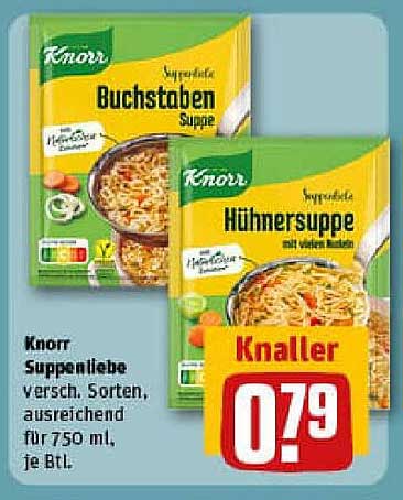 Knorr Suppenliebe - Buchstabensuppe und Hühnersuppe