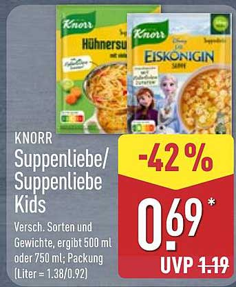 KNORR Suppenliebe/Suppenliebe Kids - Verschiedene Sorten