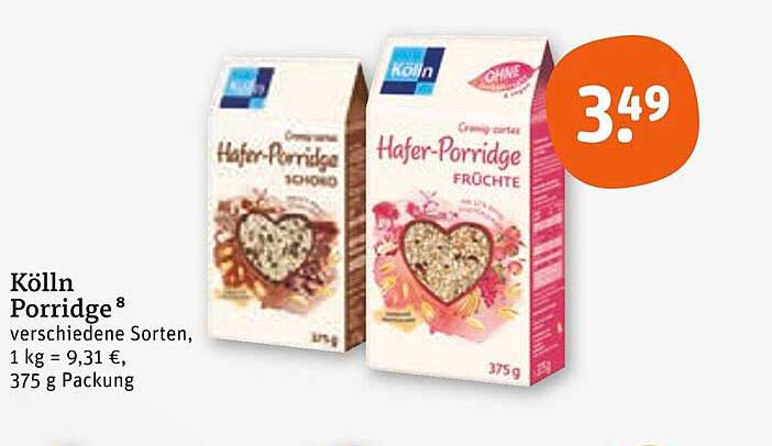 Kölln Porridge – verschiedene Sorten