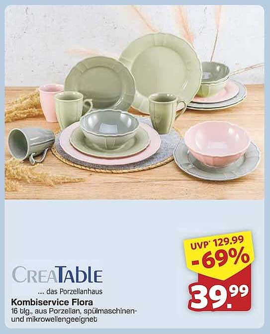 Kombiservice Flora 16 tlg. von CREATABLE