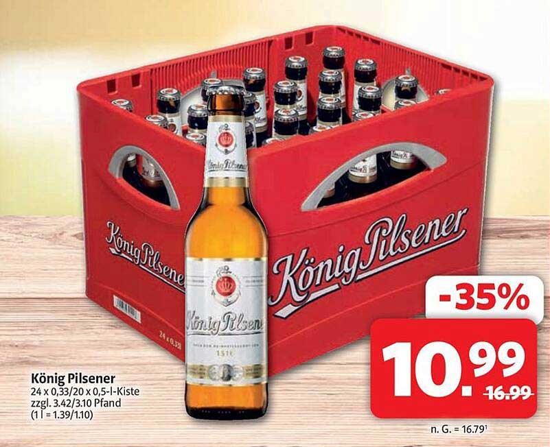 König Pilsener 24 x 0,33 l - Kiste