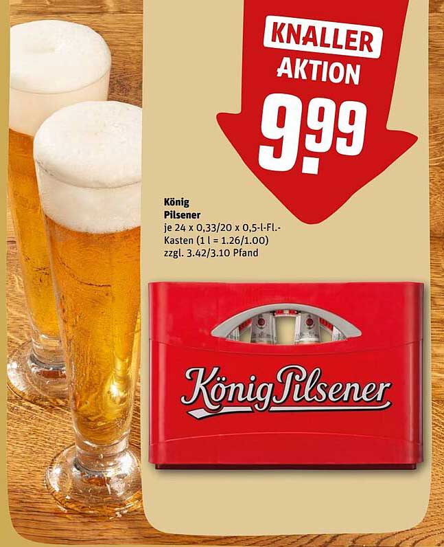 König Pilsener – 24 x 0,33L für nur 9,99 €