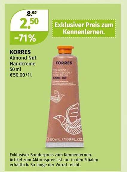 KORRES Almond Nut Handcreme 50 ml