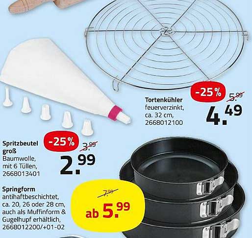 Kreatives Backzubehör - SPRITZBEUTEL GROß, TORTENKÜHLER und SPRINGFORMEN