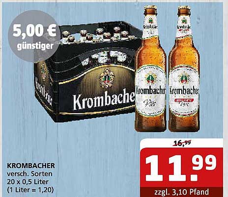 Krombacher assorted varieties 20 x 0,5 liters