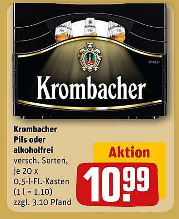 Krombacher Pils oder alkoholfrei - Aktionsangebot