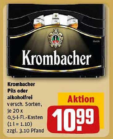 Krombacher Pils oder alkoholfrei im Aktionsangebot