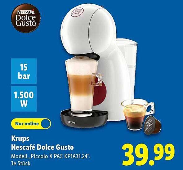 Krups Nescafé Dolce Gusto Modell „Piccolo X PAS KP1A31.24“