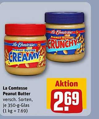 La Comtesse Peanut Butter 350-g-Glas - Creamy und Crunchy