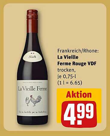 La Vieille Ferme Rouge VDF trocken, je 0,75-l