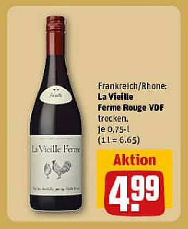 La Vieille Ferme Rouge VDF trocken, je 0,75l