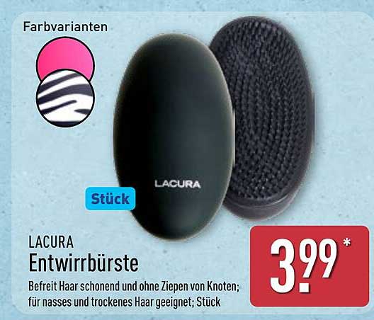 LACURA Entwirrbürste - Befreit Haar schonend und ohne Ziepen von Knoten