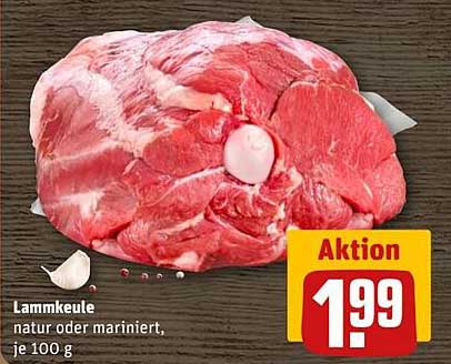 Lammkeule natur oder mariniert, je 100 g