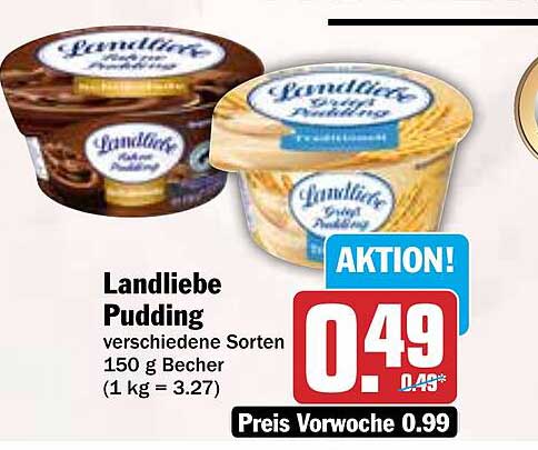 Landliebe Pudding verschiedene Sorten 150 g Becher